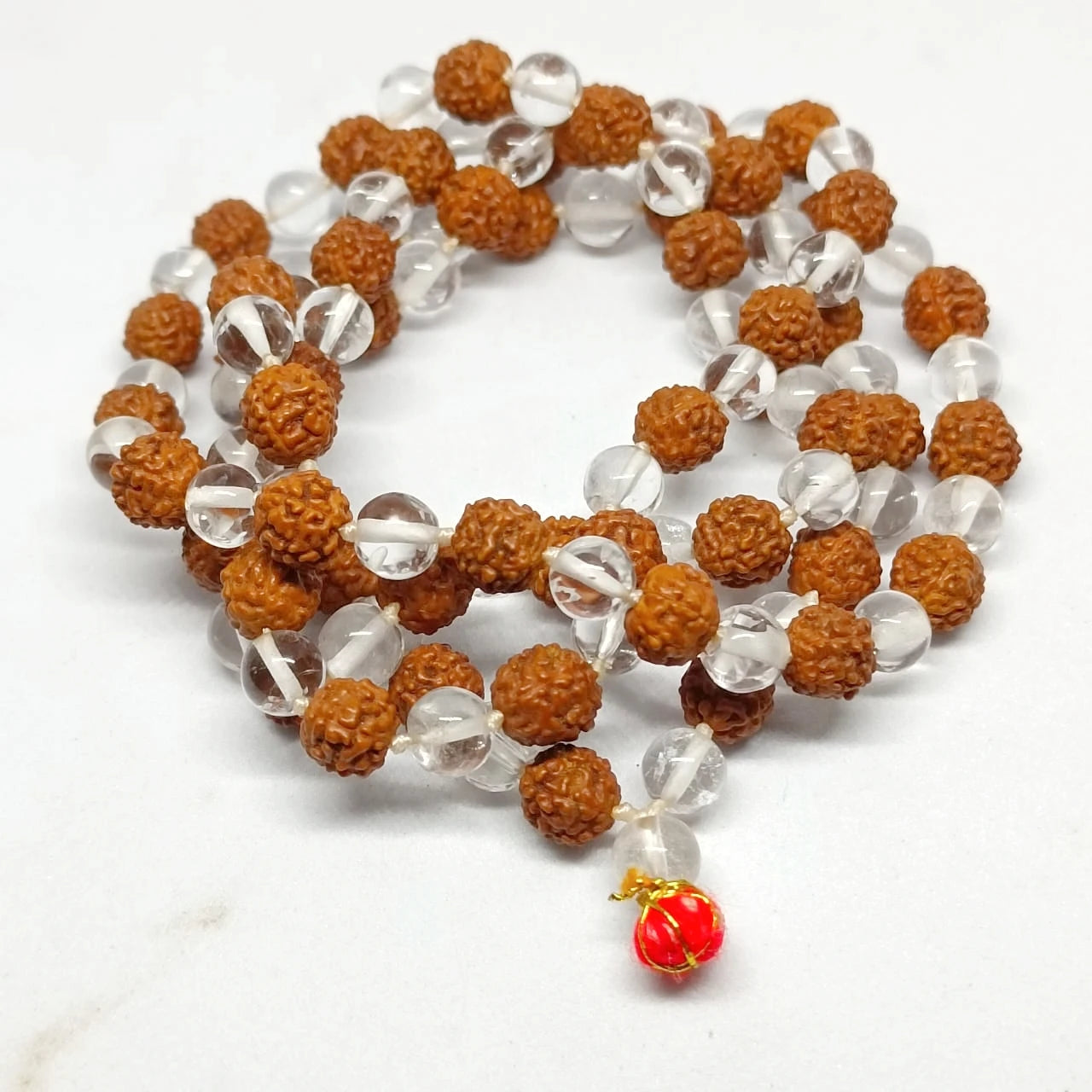 Rudraksha Sphatik Combination Mala