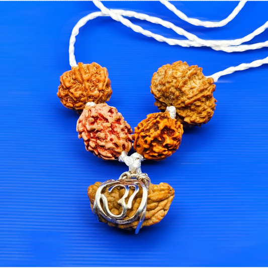 1 2 3 7 8 Rudraksha Kawach in White Thread