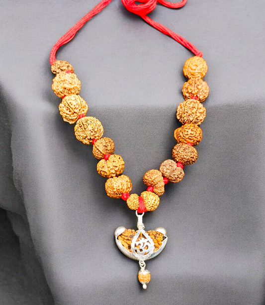1-14Mukhi, Ganesh And Gaurishankar Rudraksha Nepali And Indonesian Mix Siddh Mala Kawach