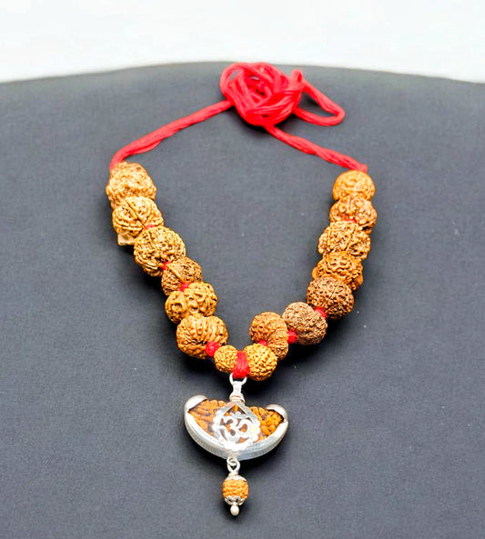1-14Mukhi, Ganesh And Gaurishankar Rudraksha Nepali And Indonesian Mix Siddh Mala Kawach