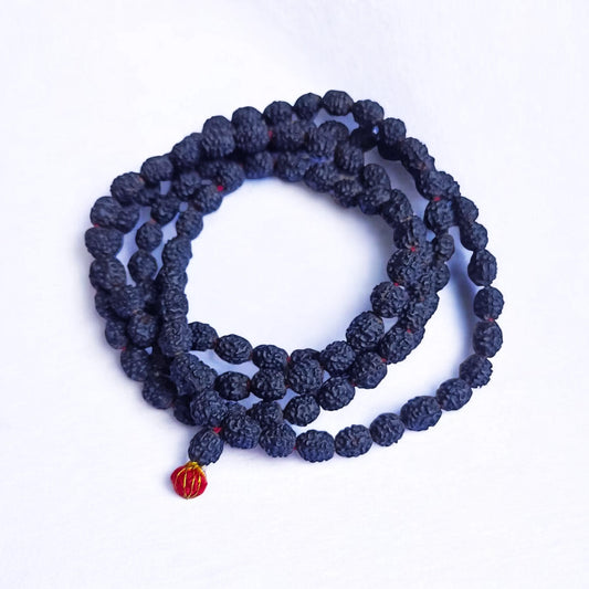 Black Colour 7 Mukhi Rudraksha Mala