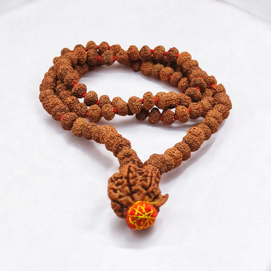 Nepali Ganesh Rudraksha String with Java 7 Mukhi Rudraksha Mala