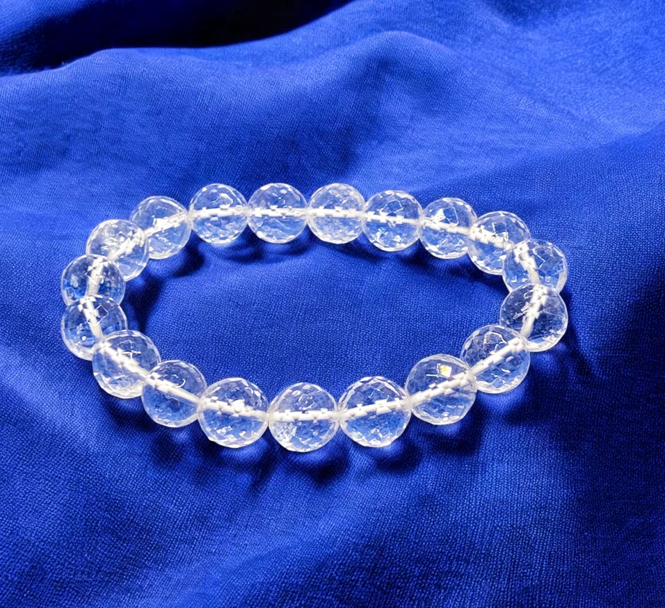 Diamond Cutting sphatik Bracelet