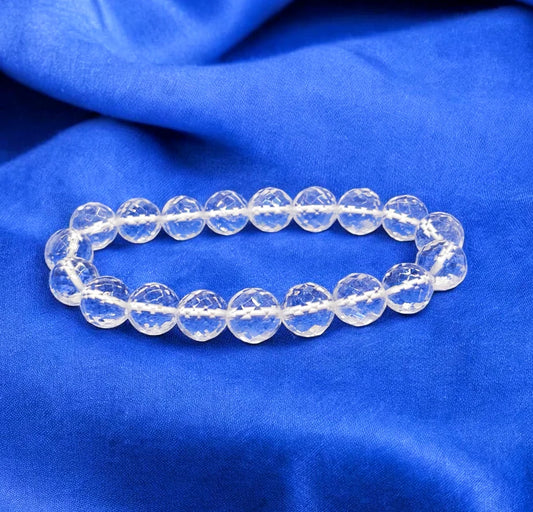 Diamond Cutting sphatik Bracelet