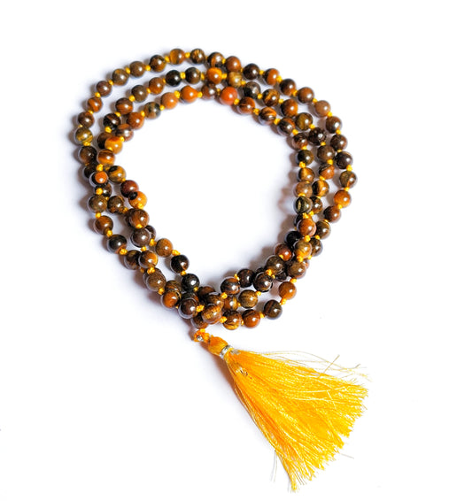 Lab Certified Tiger Eye Mala