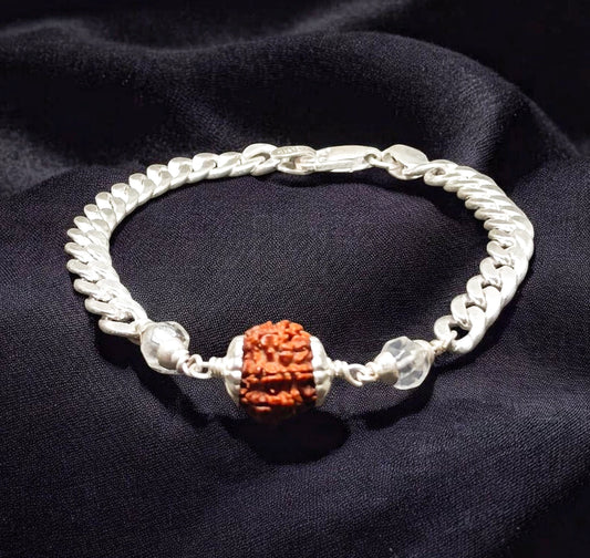 Sphatik and 7 Mukhi Rudraksha Customized Bracelet