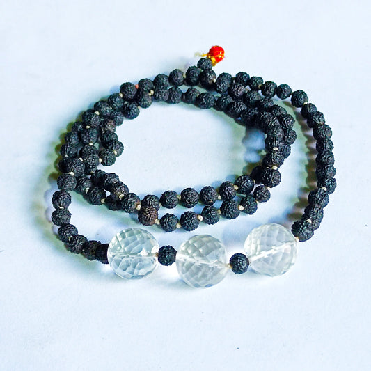 Sphatik Rudraksha Combination Mala
