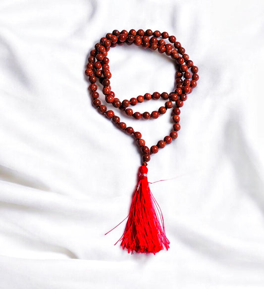 Sunstone Mala With Lab Certificate