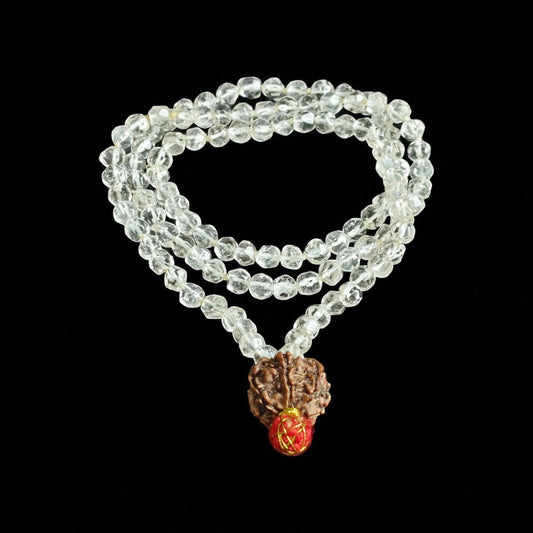 Nepali 6 Mukhi Rudraksha string With Sphatik Mala
