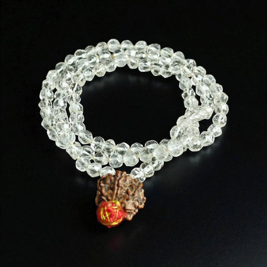 Nepali 6 Mukhi Rudraksha string With Sphatik Mala