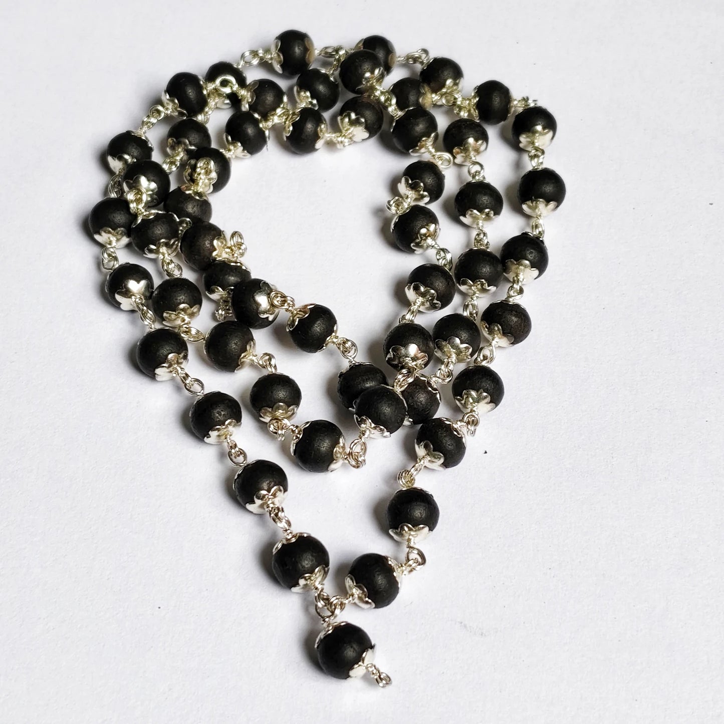 Karungli Mala With Silver