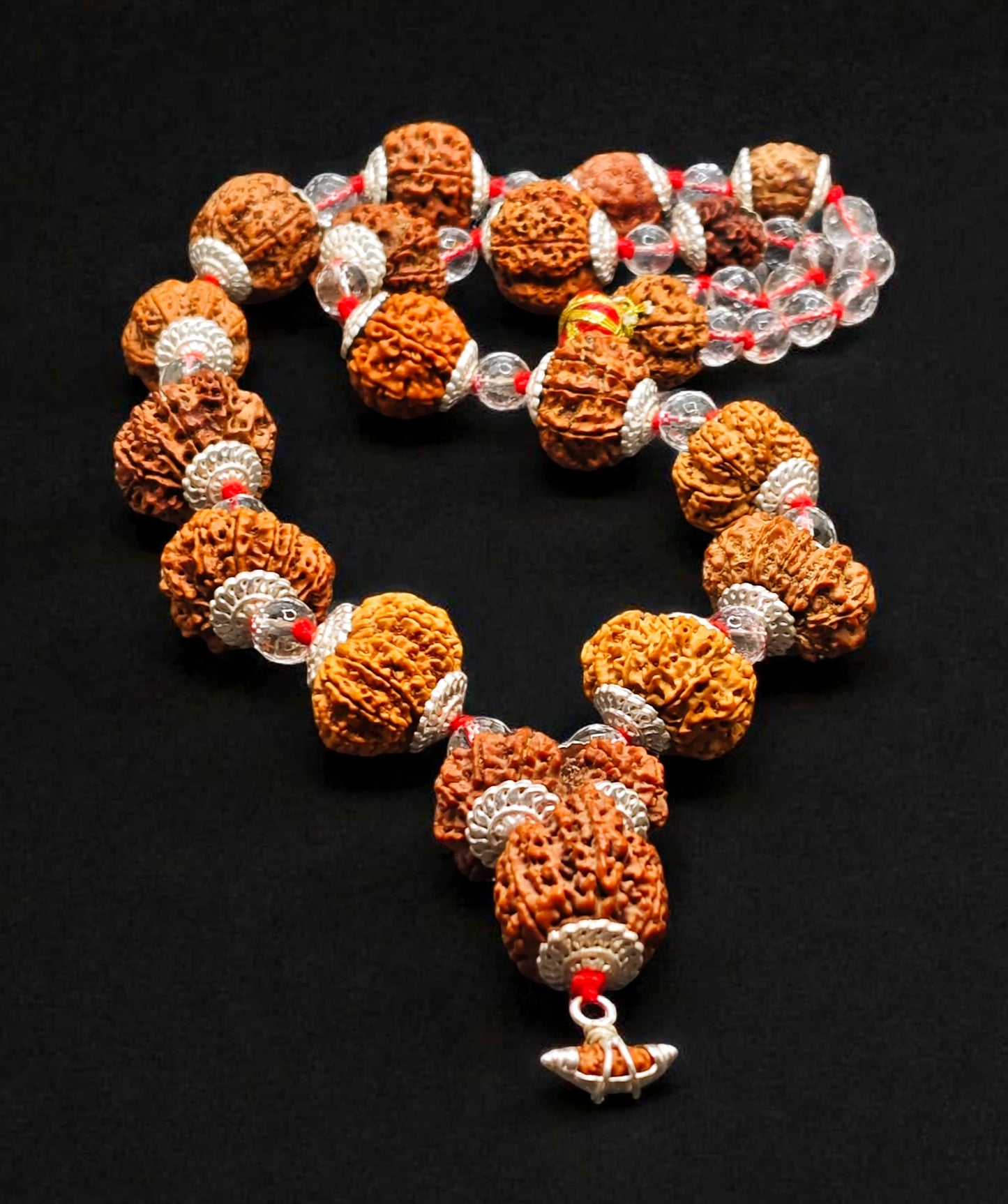Premium Quality Nepali Siddh Mala With Sphatik Quartz