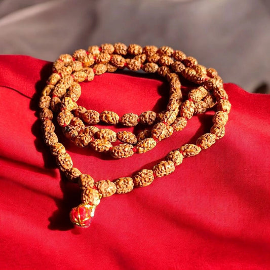 Lab Certified 3 Mukhi Rudraksha Mala