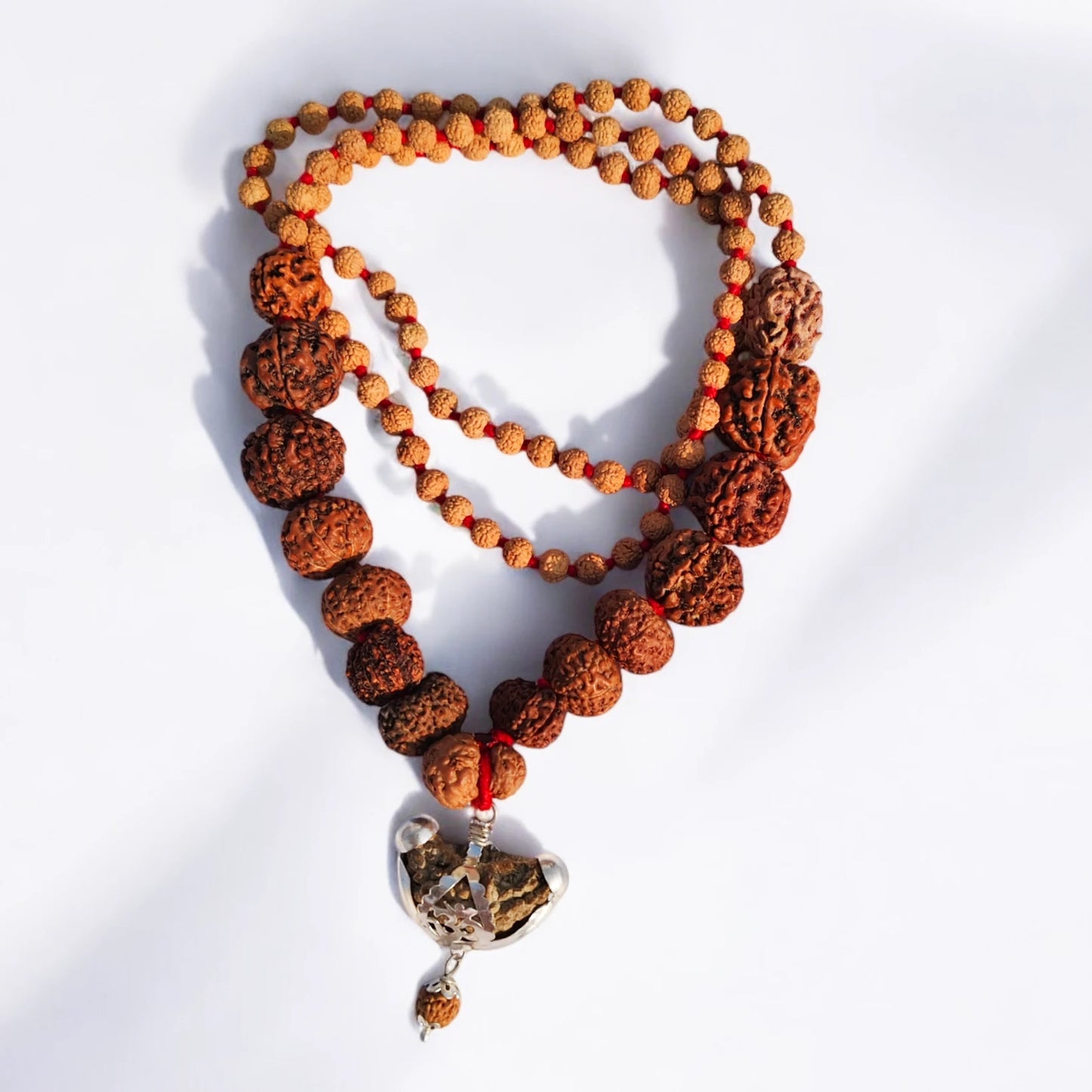 Premium Quality Original Siddh Mala 1-14mukhi Ganesh And Gaurishankar Indonesian And Nepali Mix