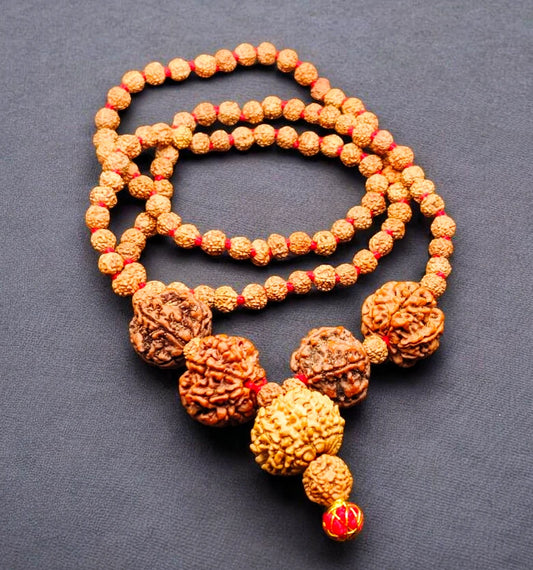 Nepali 4 5 7 8 9 Mukhi Rudraksha Combination Mala