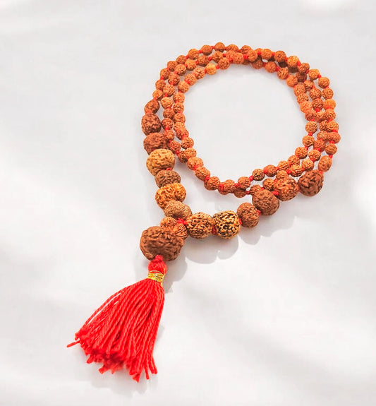 Premium Quality Small Size Indonesian Siddh Mala (1-14) Ganesh And Gaurishankar Rudraksha