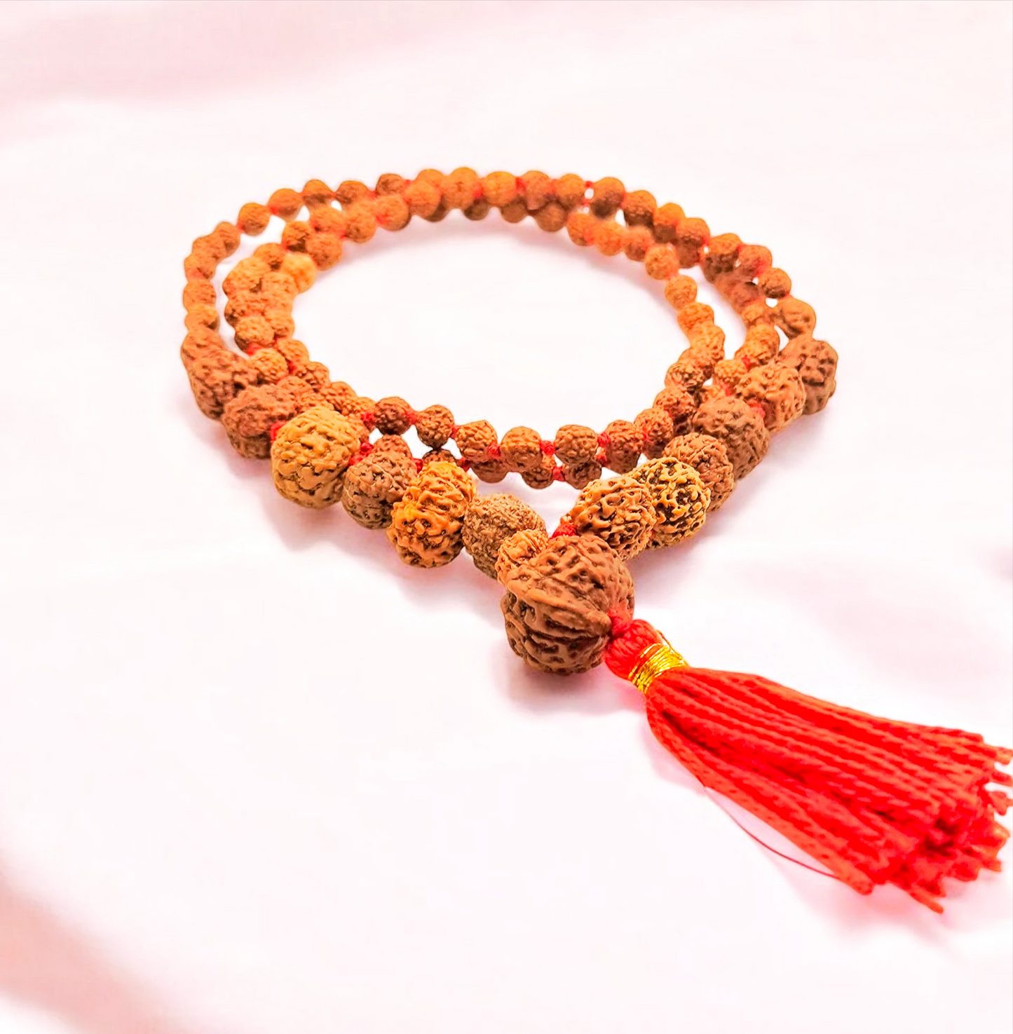 Premium Quality Small Size Indonesian Siddh Mala (1-14) Ganesh And Gaurishankar Rudraksha